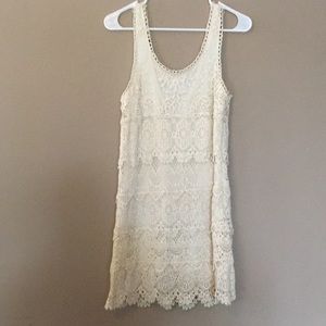 Cream colored lace dress